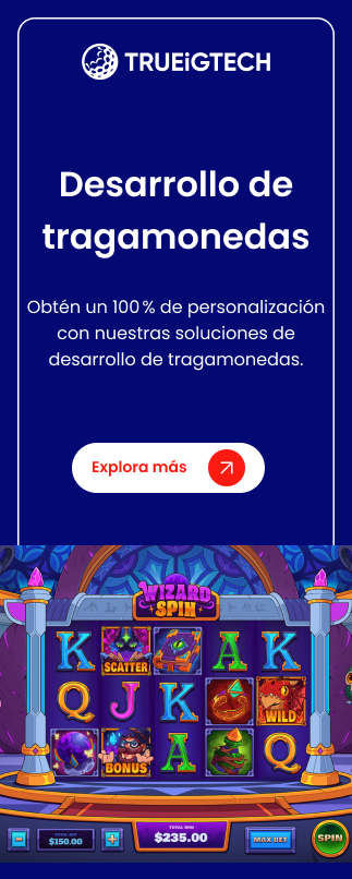 Banner de la barra lateral de desarrollo de juegos de tragamonedas