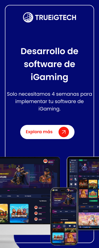 Banner de la barra lateral de desarrollo de software de iGaming