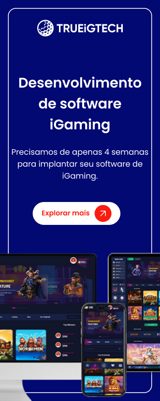 Banner da barra lateral de desenvolvimento de software para iGaming