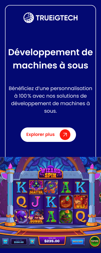Bannière latérale de développement de jeux de machines à sous