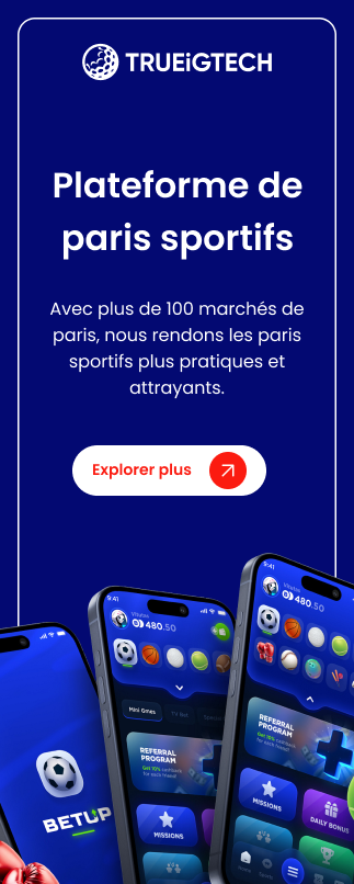 Bannière latérale de développement de logiciels de paris sportifs