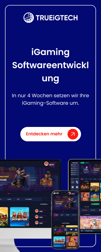 Seitenleistenbanner für die Entwicklung von iGaming-Software