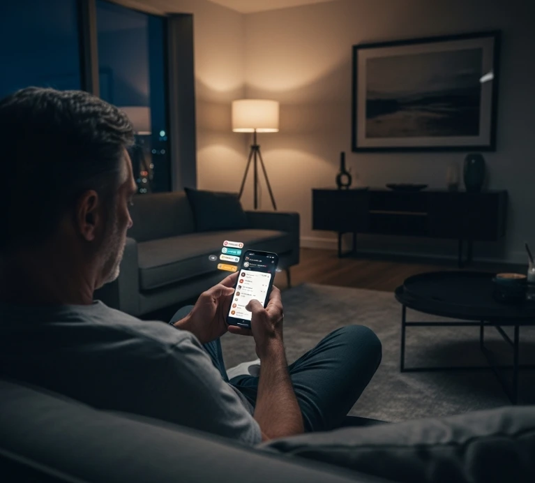 man playing casino games on mobile phone-Trueigtech