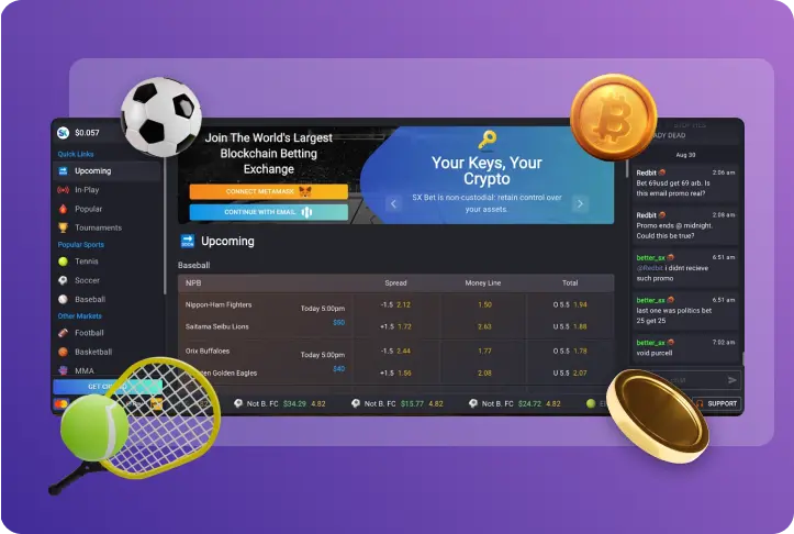 Decentralized Prediction Markets for Crypto & Sports