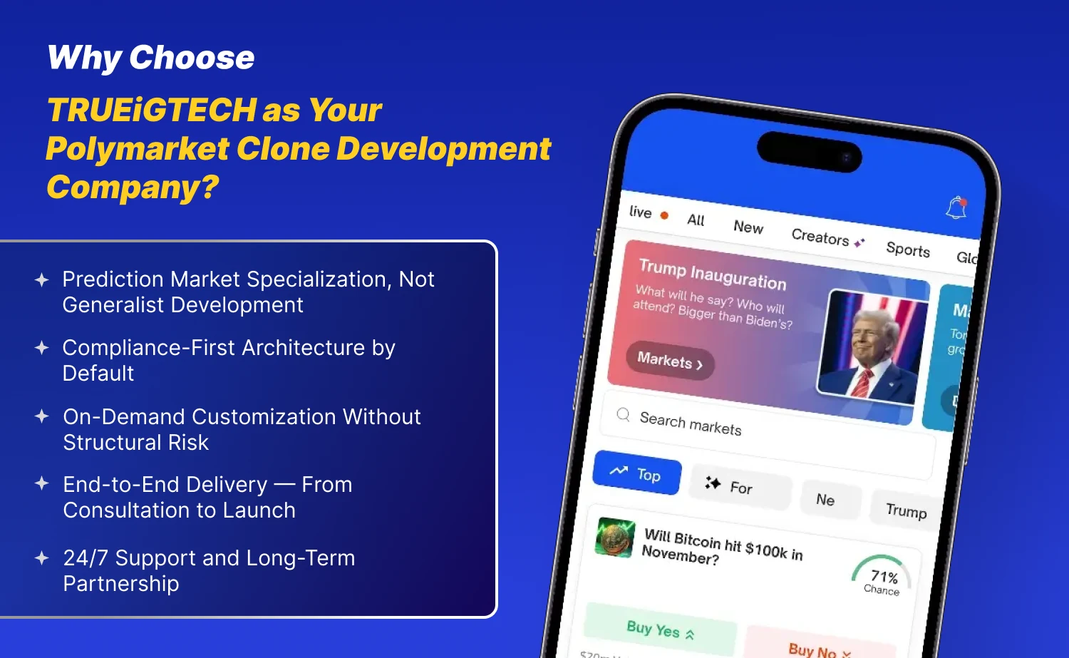 Why Choose TRUEiGTECH as Your Polymarket Clone Development Company_