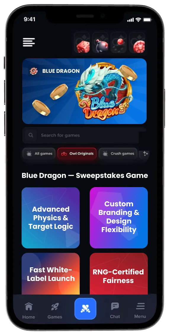Blue Dragon — Sweepstakes Game Clone by TRUEiGTECH