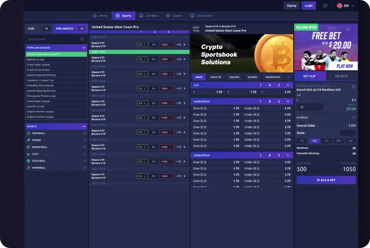 Crypto Sportsbook Solutions