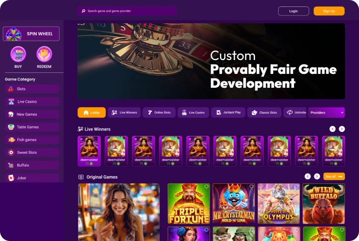 Custom Provably Fair Game Development