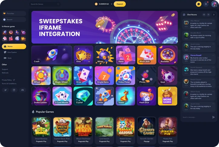 Sweepstakes iFrame Integration