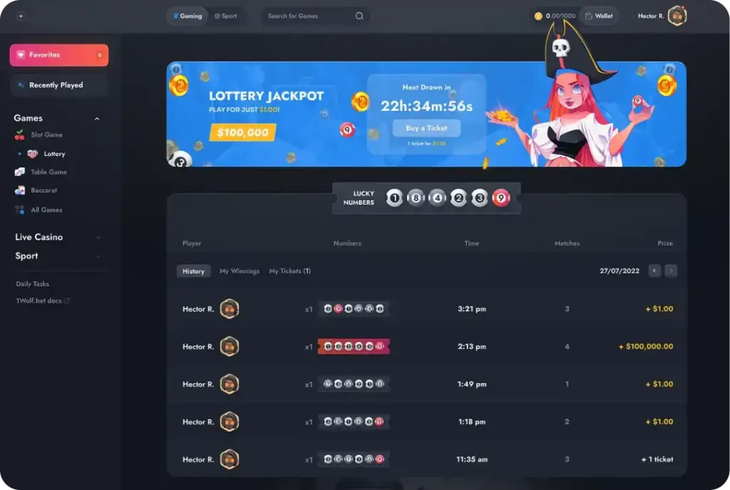 Lottery Game Development-casino