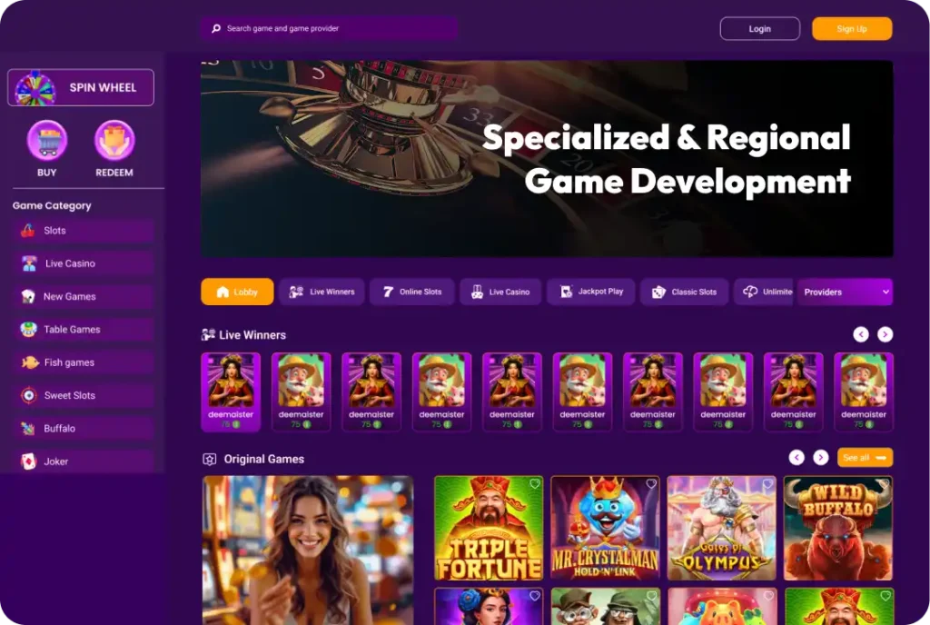 Specialized & Regional Game Development-casino