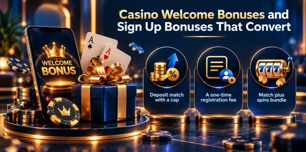 Casino Welcome Bonuses and Sign Up Bonuses That Convert
